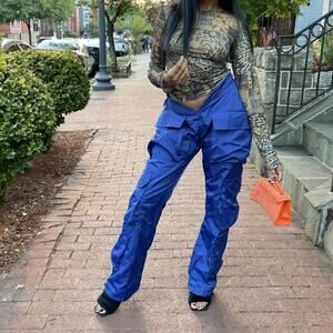 Varenne V Cut Sapphire Cargo Pants